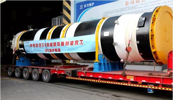 中核田灣5號核電機組穩壓器制造完成